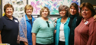 Carleen, Donna, Diane, Anne, Sally and Debbie at the Art Exhibit opening night reception.